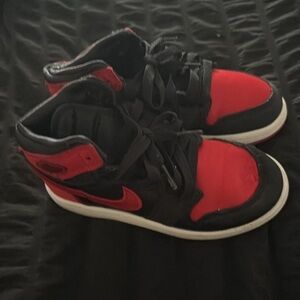 Black and Red High-Top Sneakers